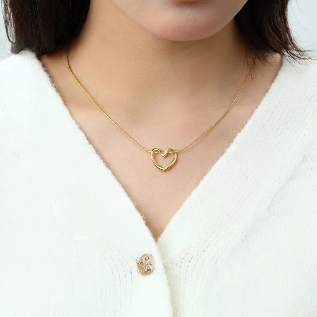 Open Heart Necklace sold by Mint & Lilly product image thumbnail 2