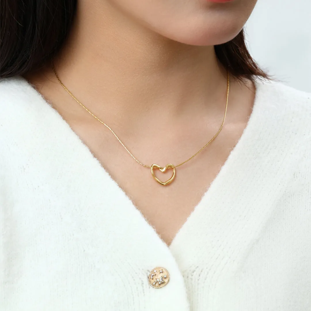 Open Heart Necklace sold by Mint & Lilly product image thumbnail 4