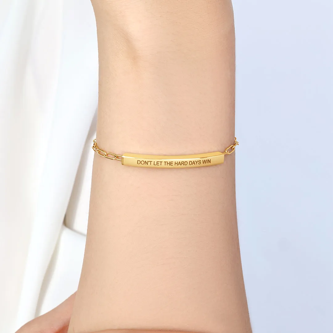 Don't Let The Hard Days Win Inspire Paperclip Bracelet sold by Mint & Lilly product image thumbnail 4
