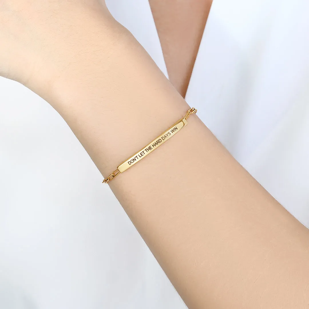 Don't Let The Hard Days Win Inspire Paperclip Bracelet sold by Mint & Lilly product image thumbnail 3