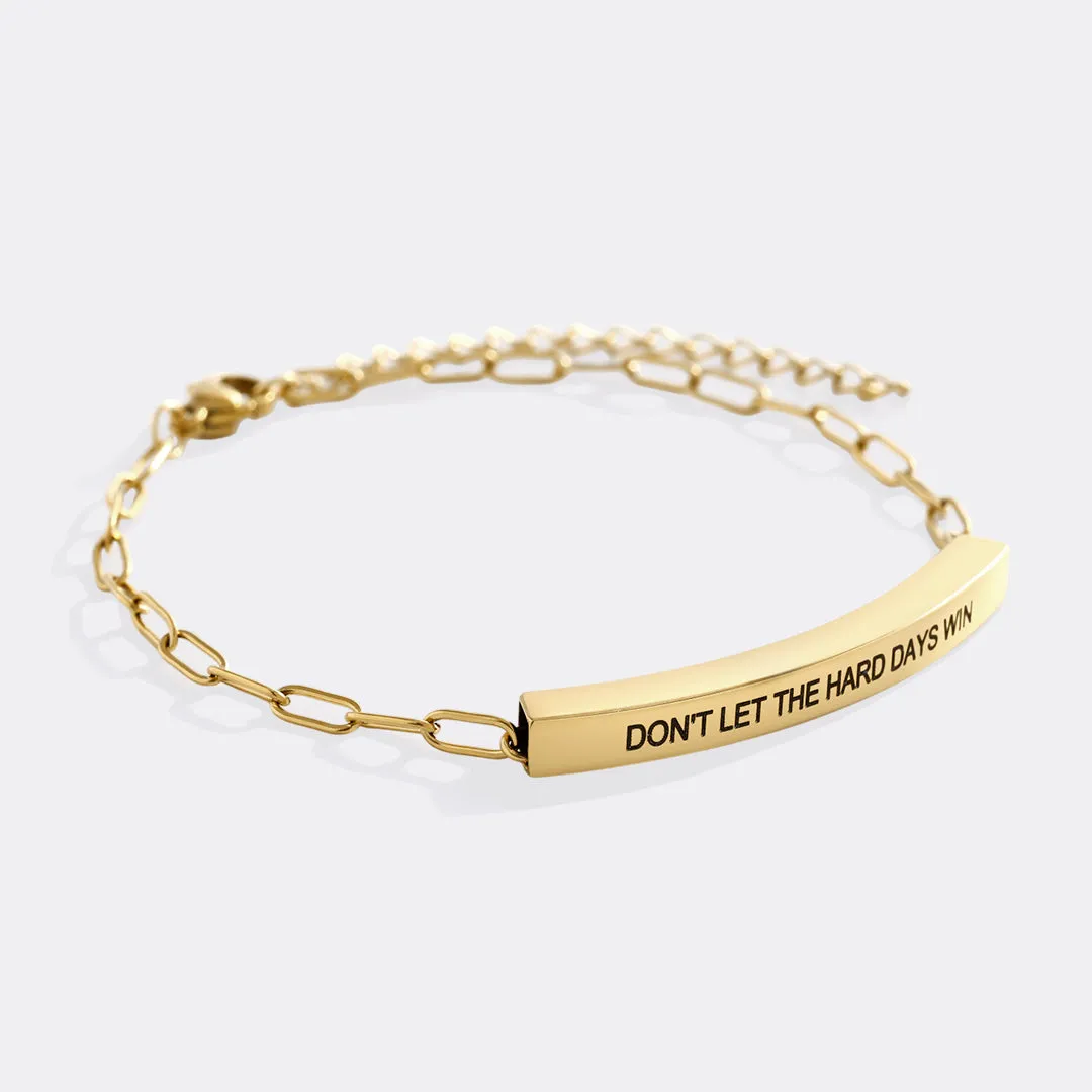Don't Let The Hard Days Win Inspire Paperclip Bracelet sold by Mint & Lilly product image thumbnail 5