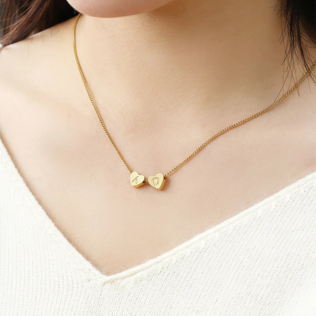 Dainty Heart Stacking Initial Necklace sold by Mint & Lilly product image thumbnail 3