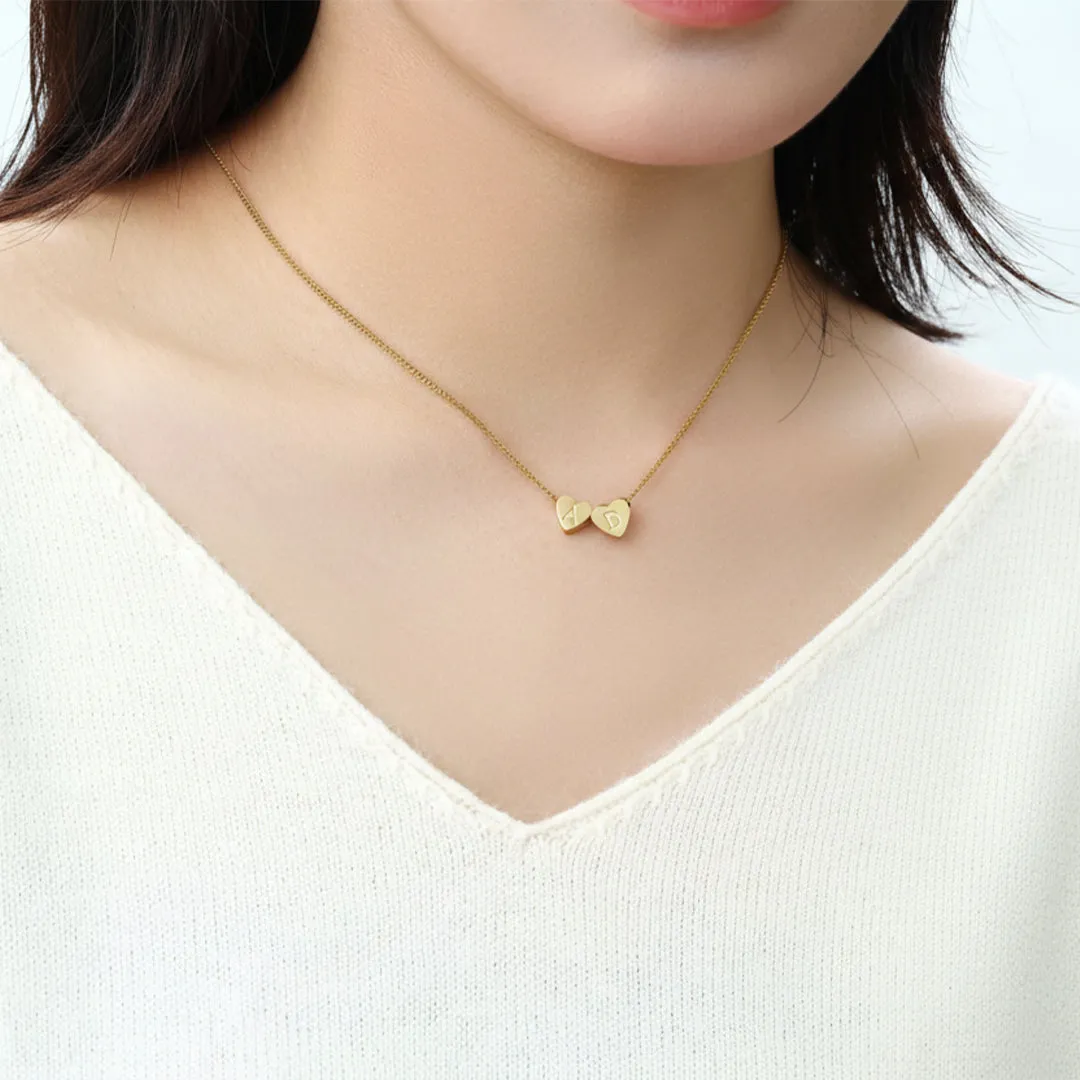 Dainty Heart Stacking Initial Necklace sold by Mint & Lilly product image thumbnail 4