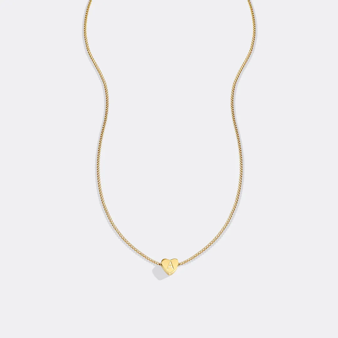 Dainty Heart Stacking Initial Necklace sold by Mint & Lilly product image thumbnail 2