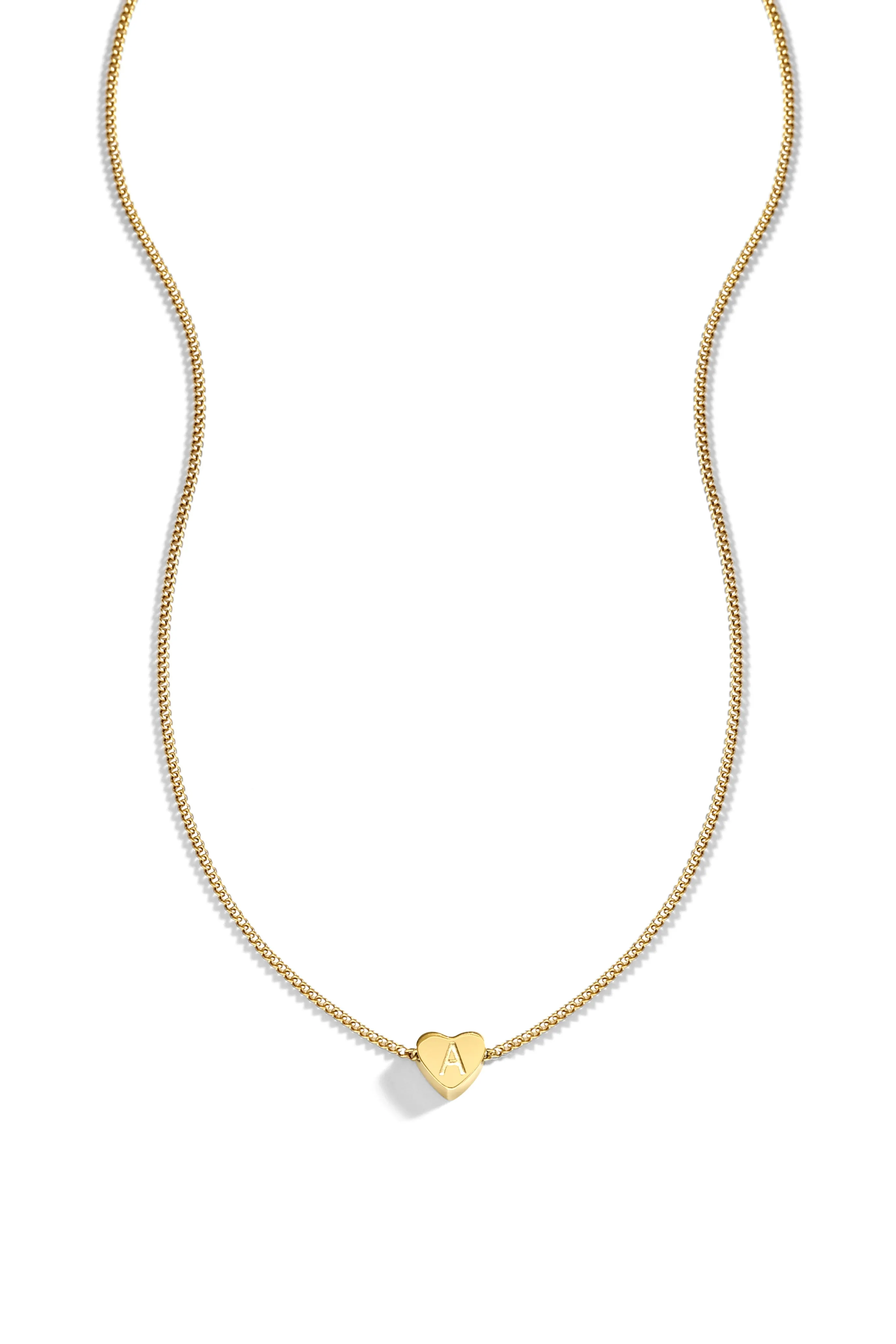 Dainty Heart Stacking Initial Necklace sold by Mint & Lilly product image thumbnail 5