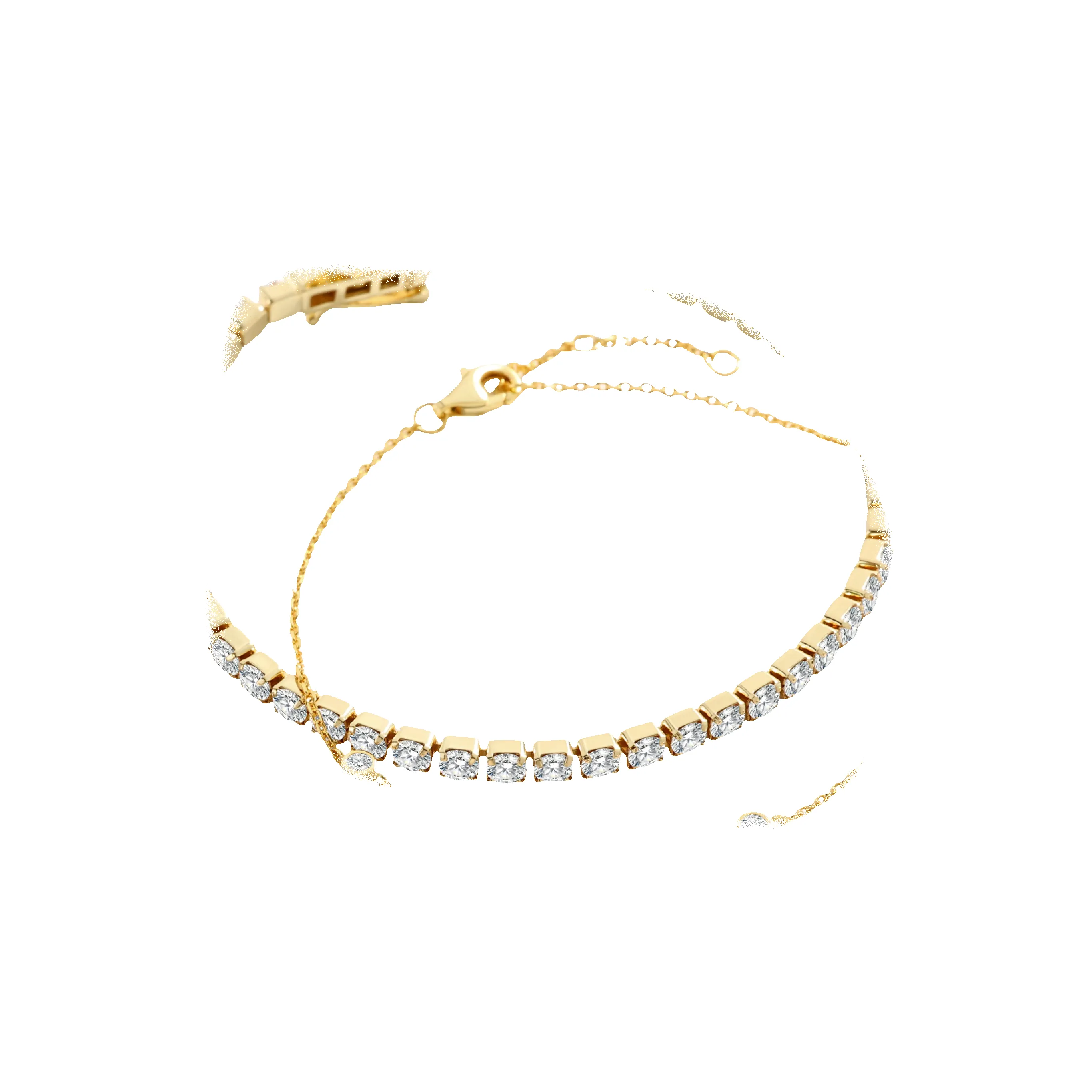 Bezel Set Bracelet and Tennis Bracelet Bundle sold by Mint & Lilly