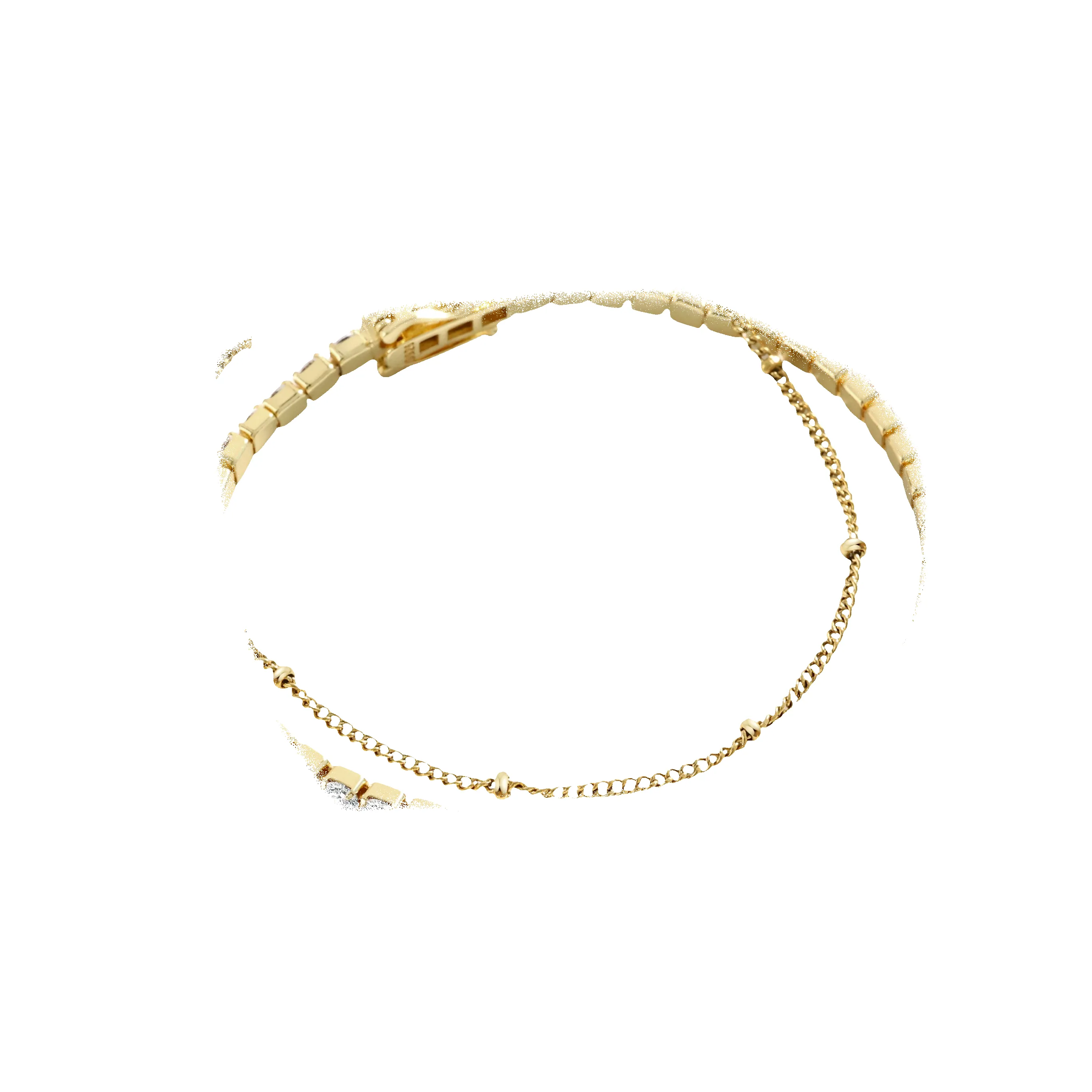 Tennis Bracelet and Satellite Chain Bracelet Bundle sold by Mint & Lilly