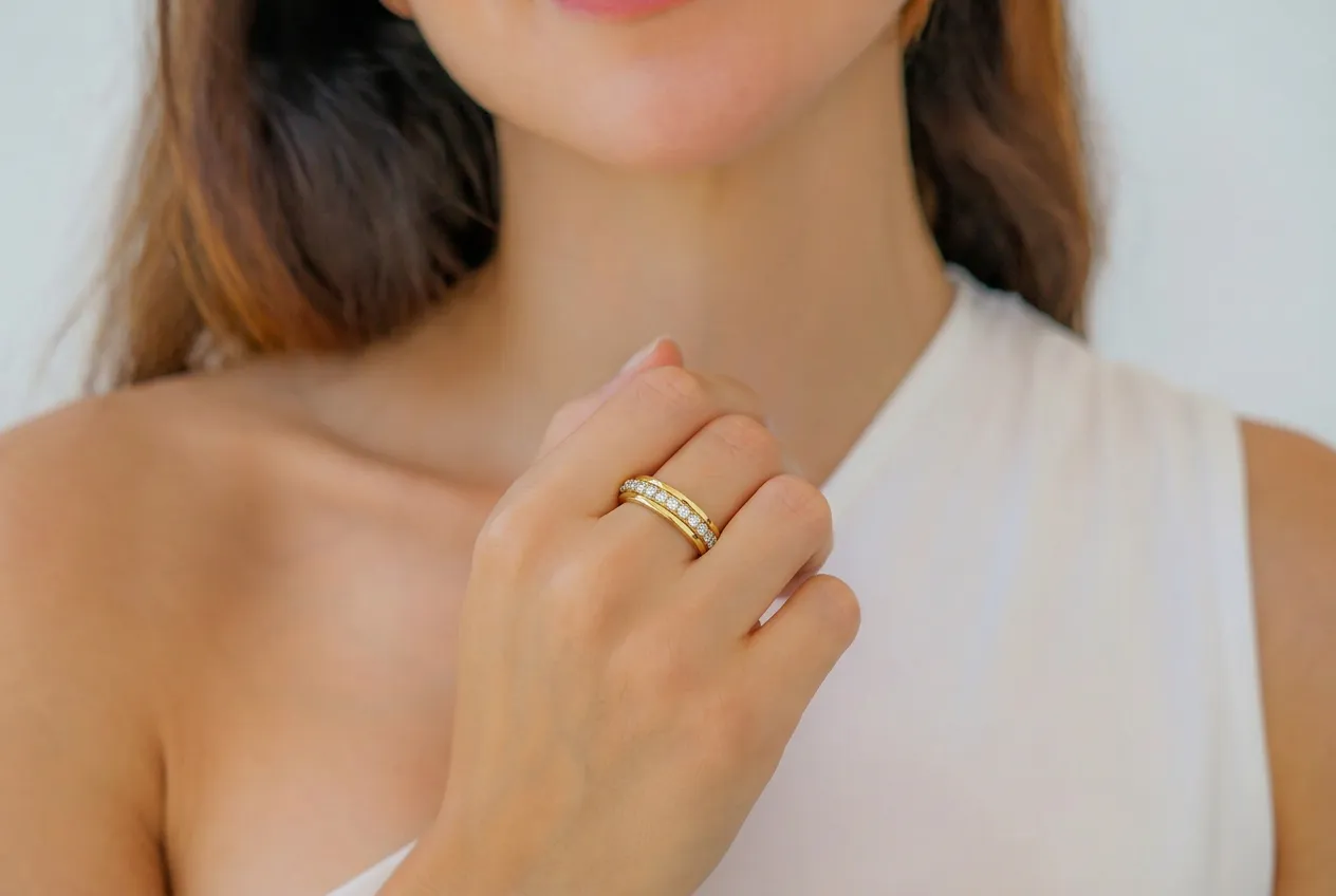 Spinning Fidget Eternity Ring sold by Mint & Lilly product image thumbnail 4
