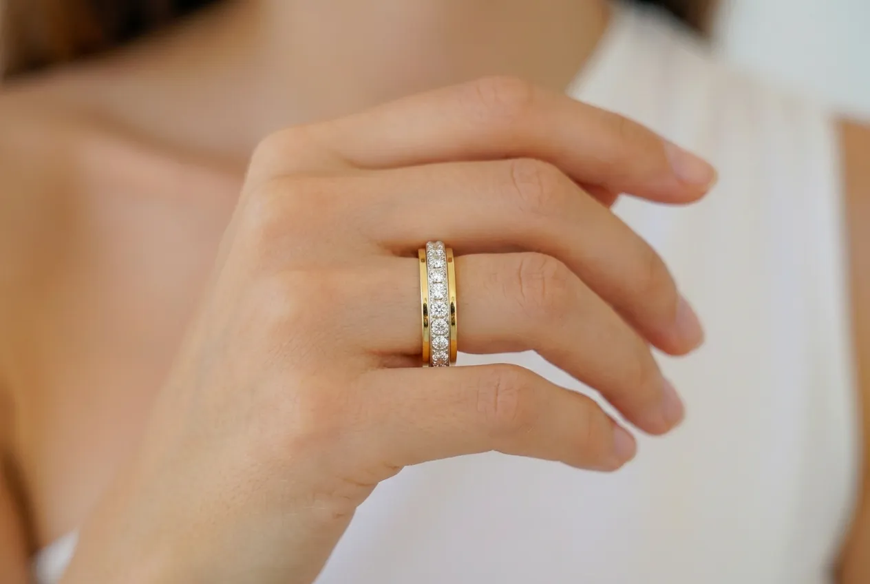 Spinning Fidget Eternity Ring sold by Mint & Lilly product image thumbnail 3