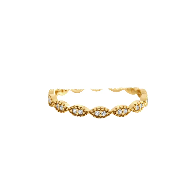 Marquise Shape Eternity Band made by Mint & Lilly