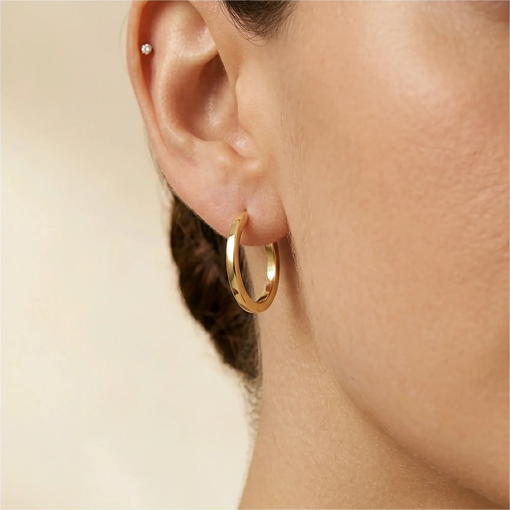 Everyday Hinging Hoop Earring sold by Mint & Lilly product image thumbnail 5