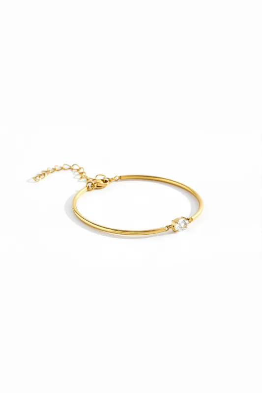 Oval Gemstone Cuff Bracelet made by Mint & Lilly