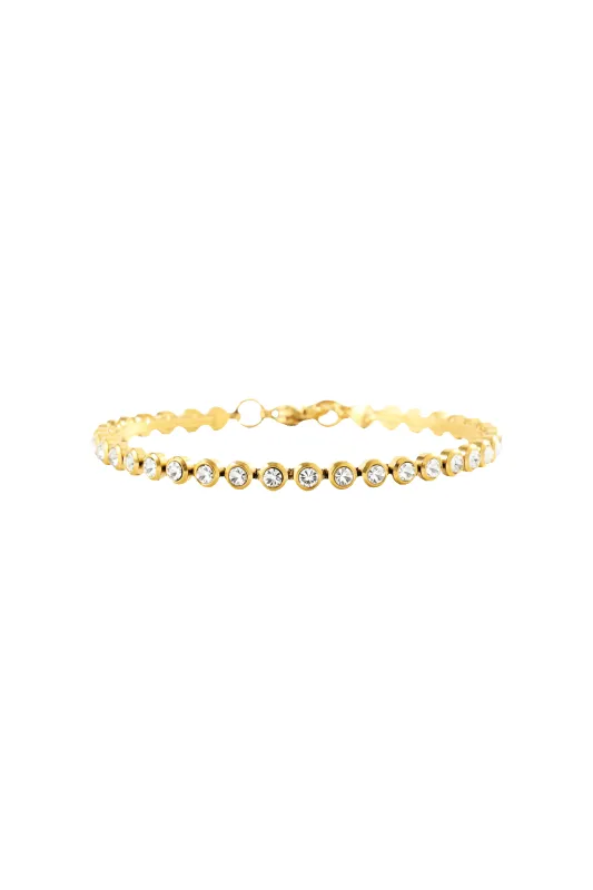 Bezel Tennis Bracelet made by Mint & Lilly