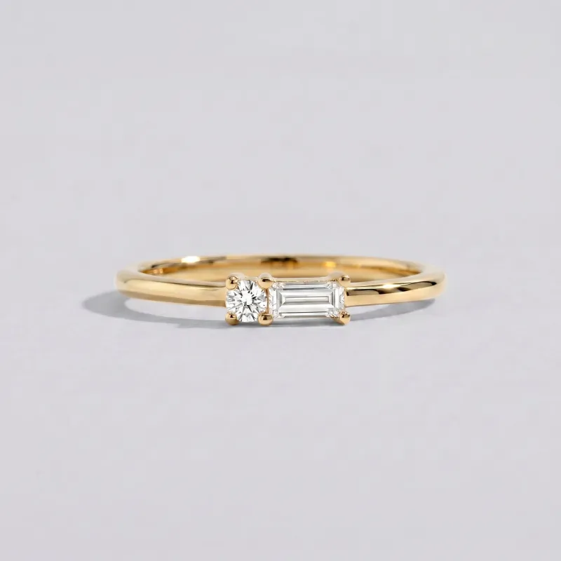 Dainty Baguette Ring made by Mint & Lilly