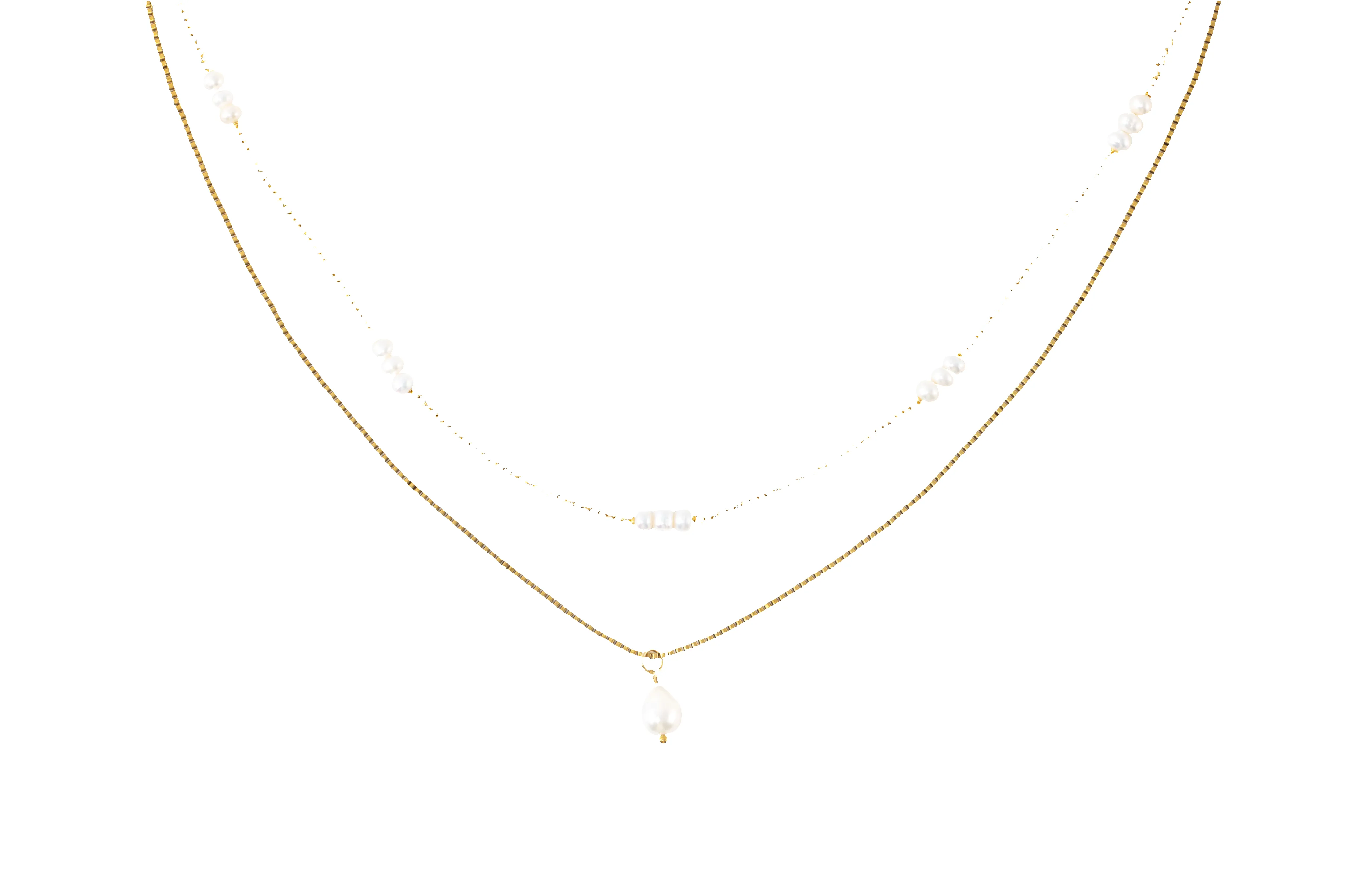 Dainty Layered Pearl Necklace sold by Mint & Lilly