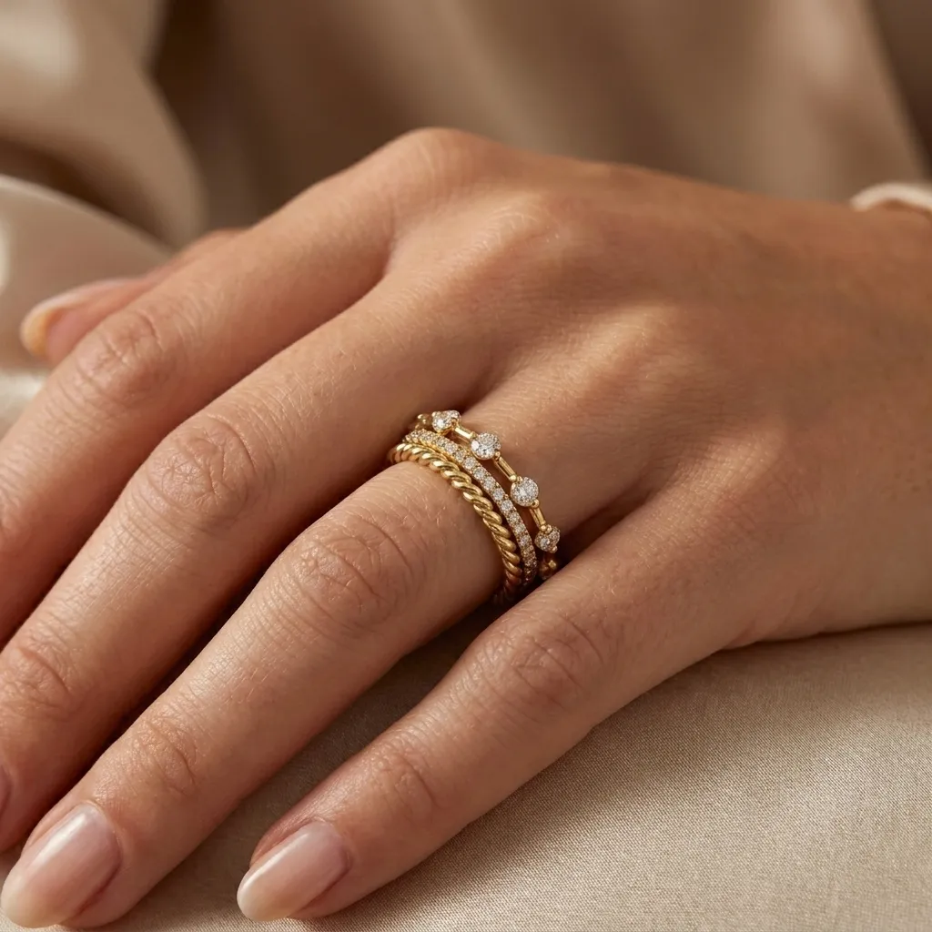 Modern Ring Stack sold by Mint & Lilly product image thumbnail 3