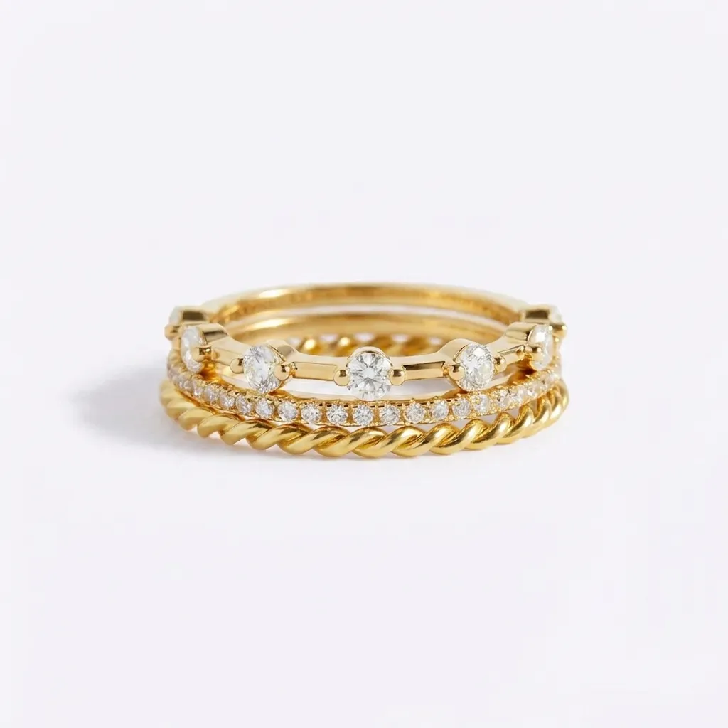 Modern Ring Stack sold by Mint & Lilly product image thumbnail 2