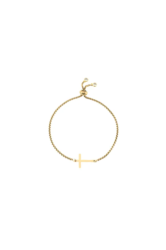 Sideways Cross Slider Bracelet made by Mint & Lilly