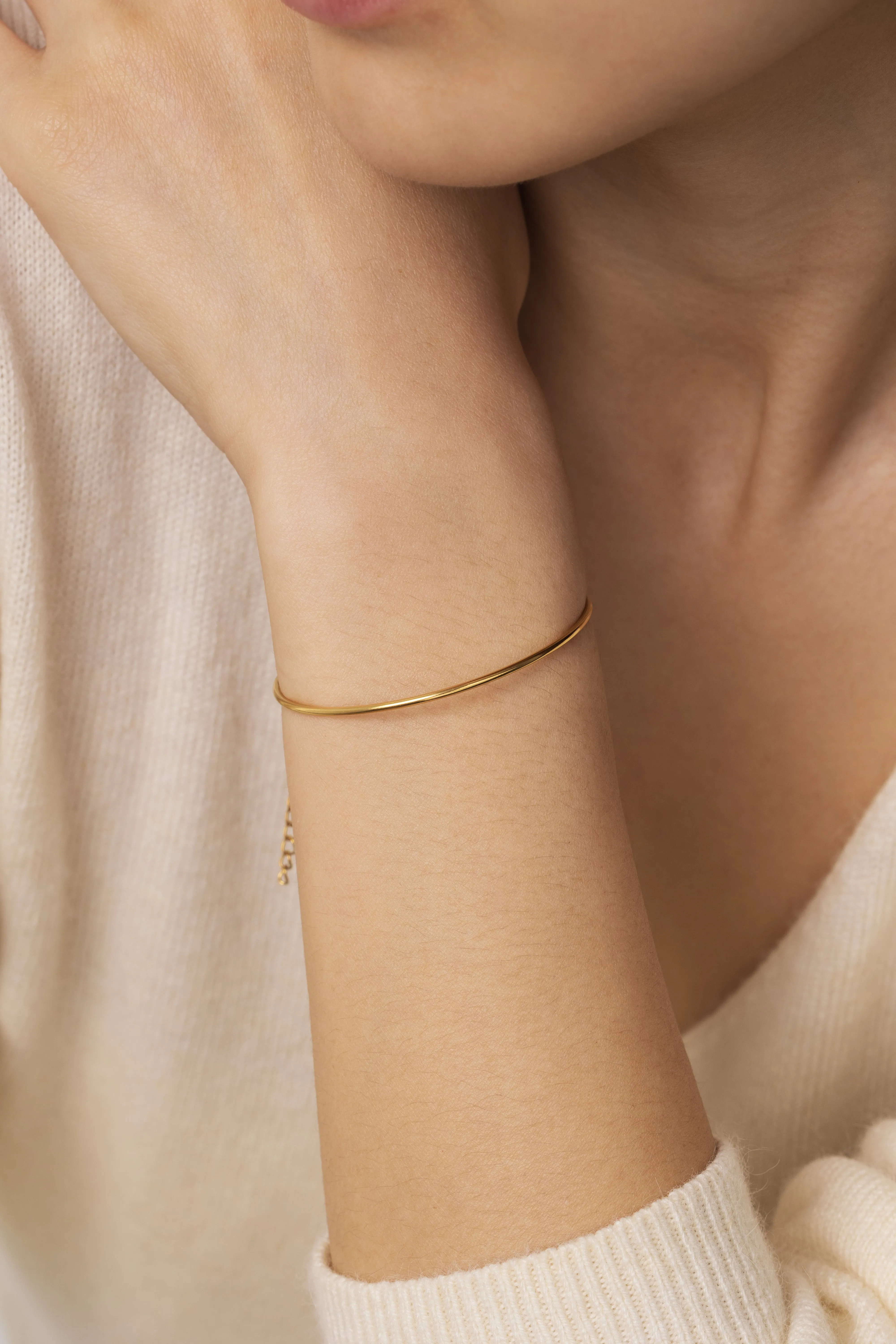 Solid Bar Cuff Bracelet sold by Mint & Lilly product image thumbnail 4