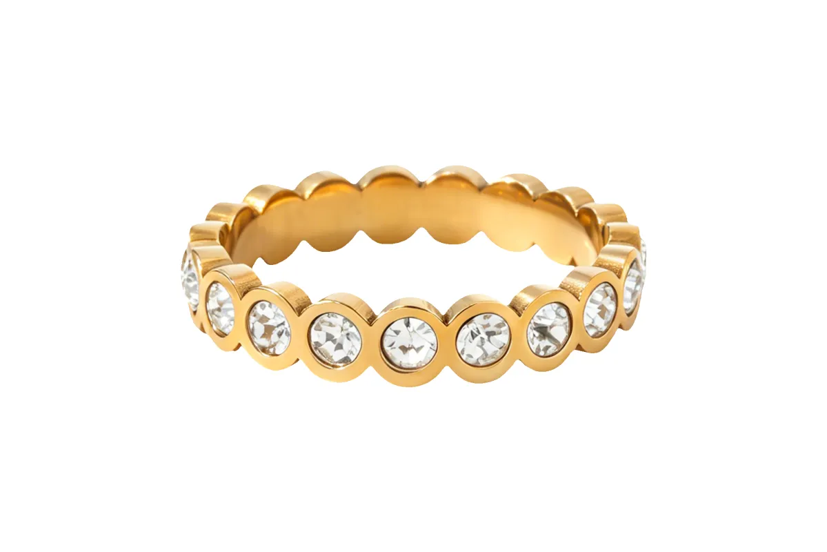 Bezel Set Eternity Stacking Ring made by Mint & Lilly