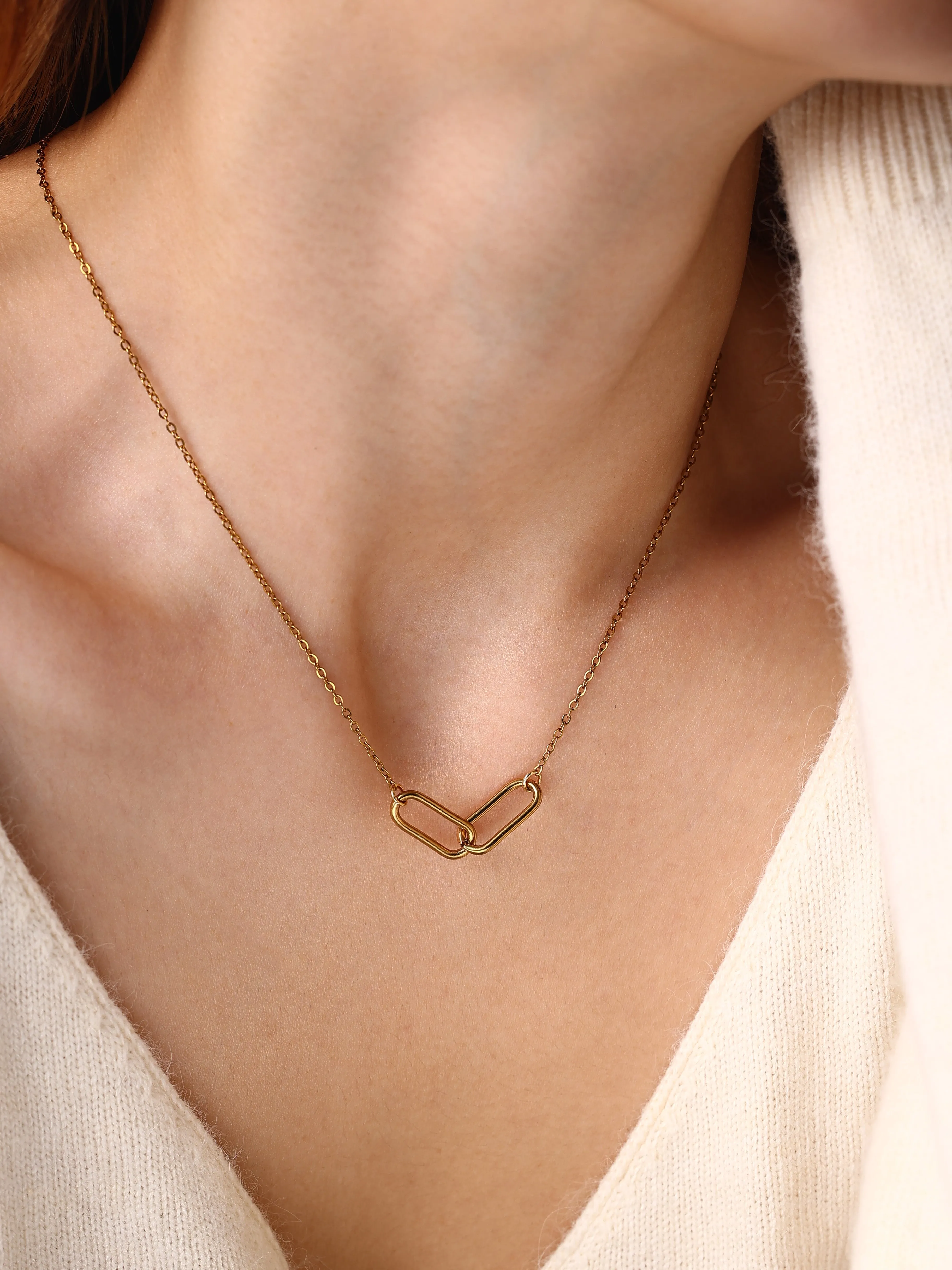 Oval Link Necklace sold by Mint & Lilly product image thumbnail 4