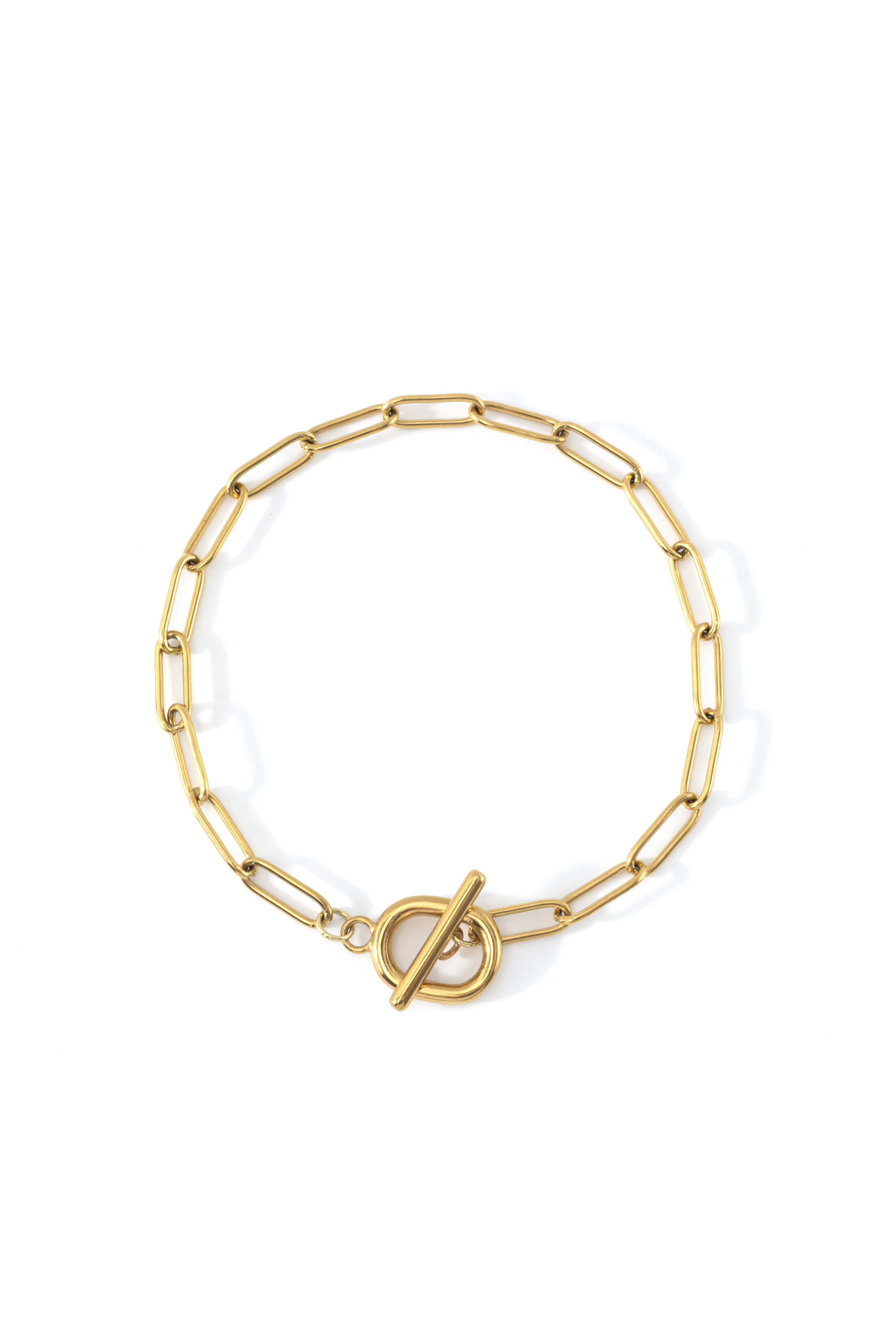 Toggle Clasp Paperclip Chain Bracelet sold by Mint & Lilly product image thumbnail 2