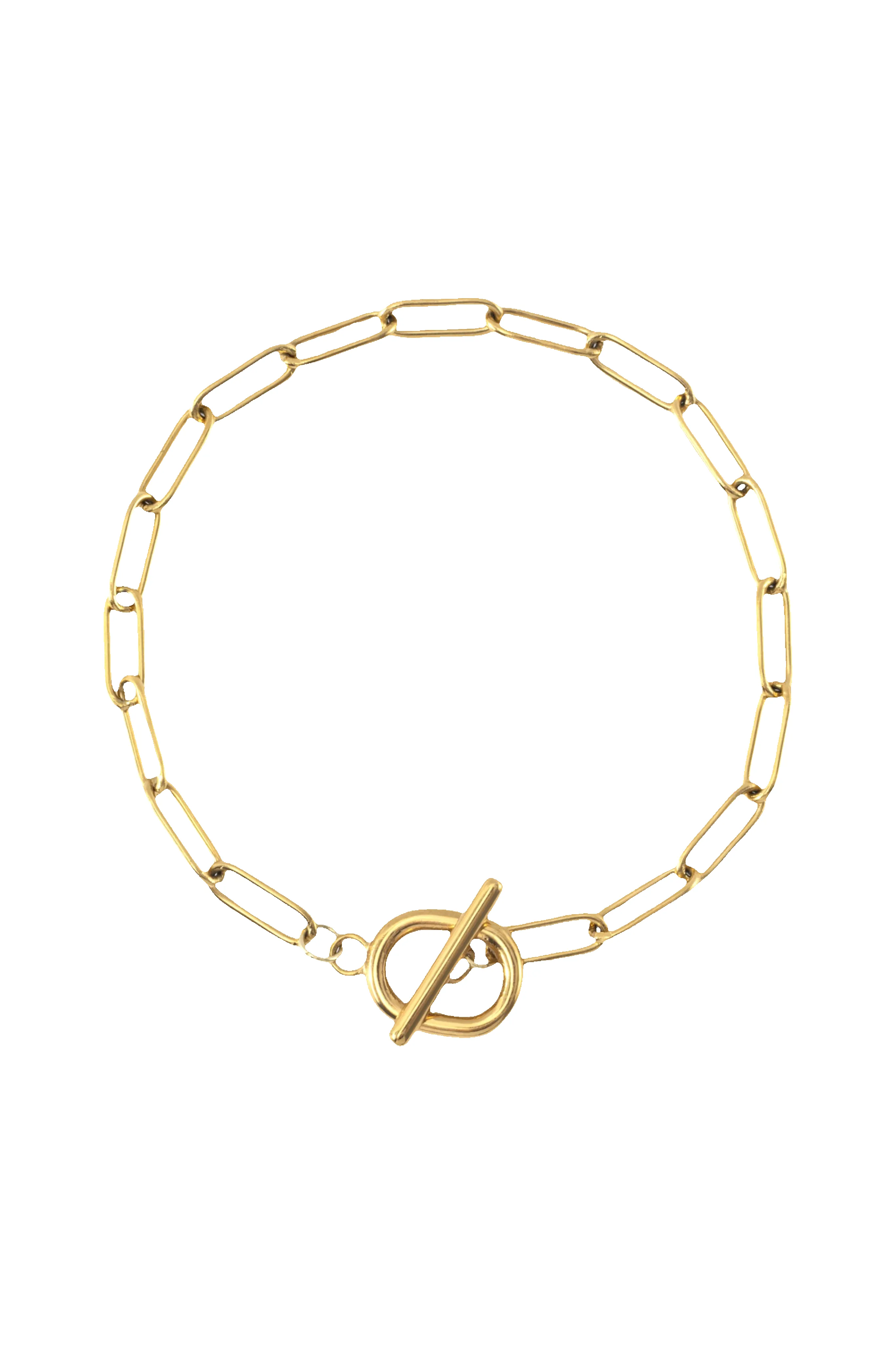Toggle Clasp Paperclip Chain Bracelet sold by Mint & Lilly