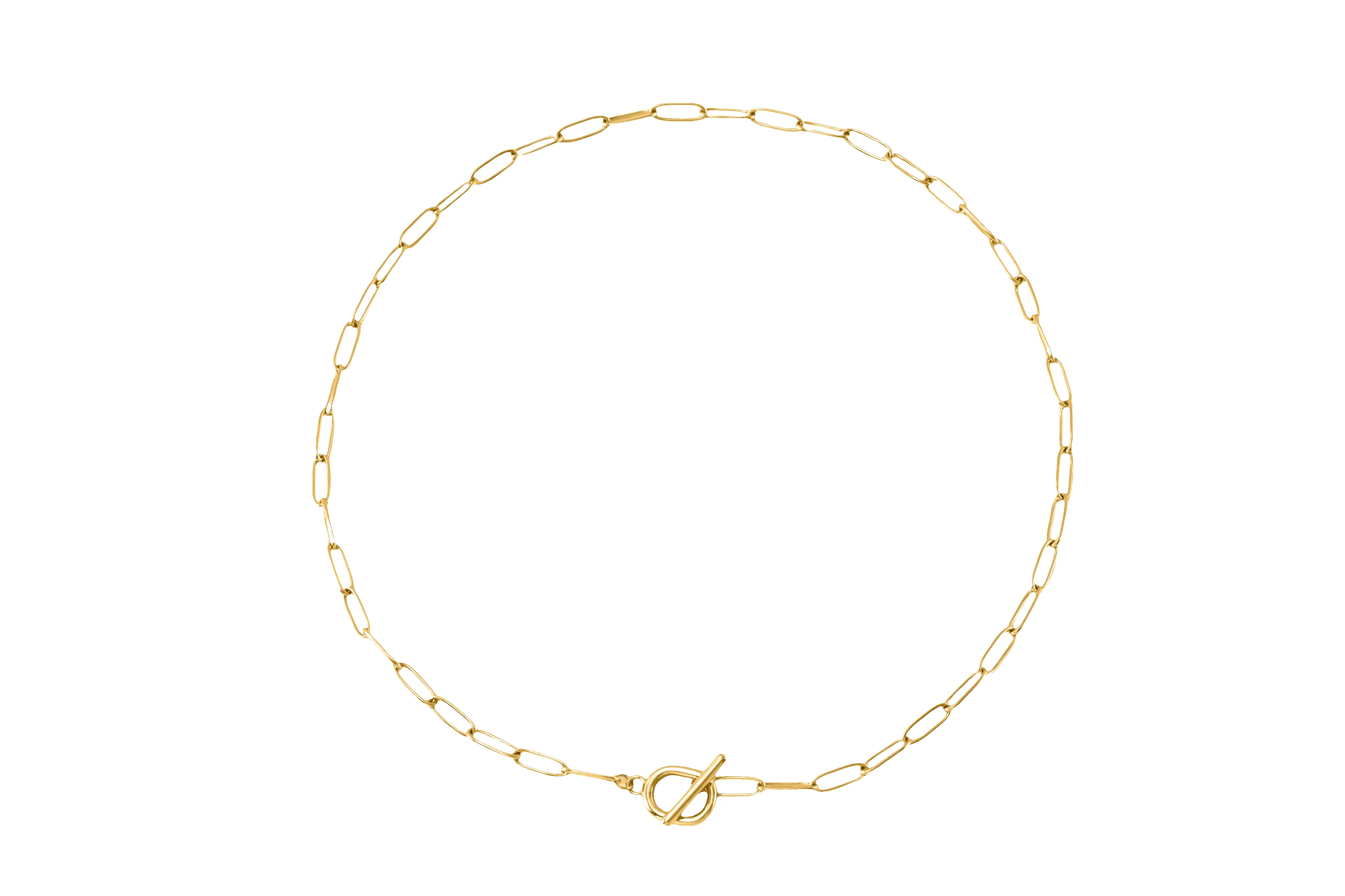 Toggle Clasp Paperclip Chain Necklace sold by Mint & Lilly