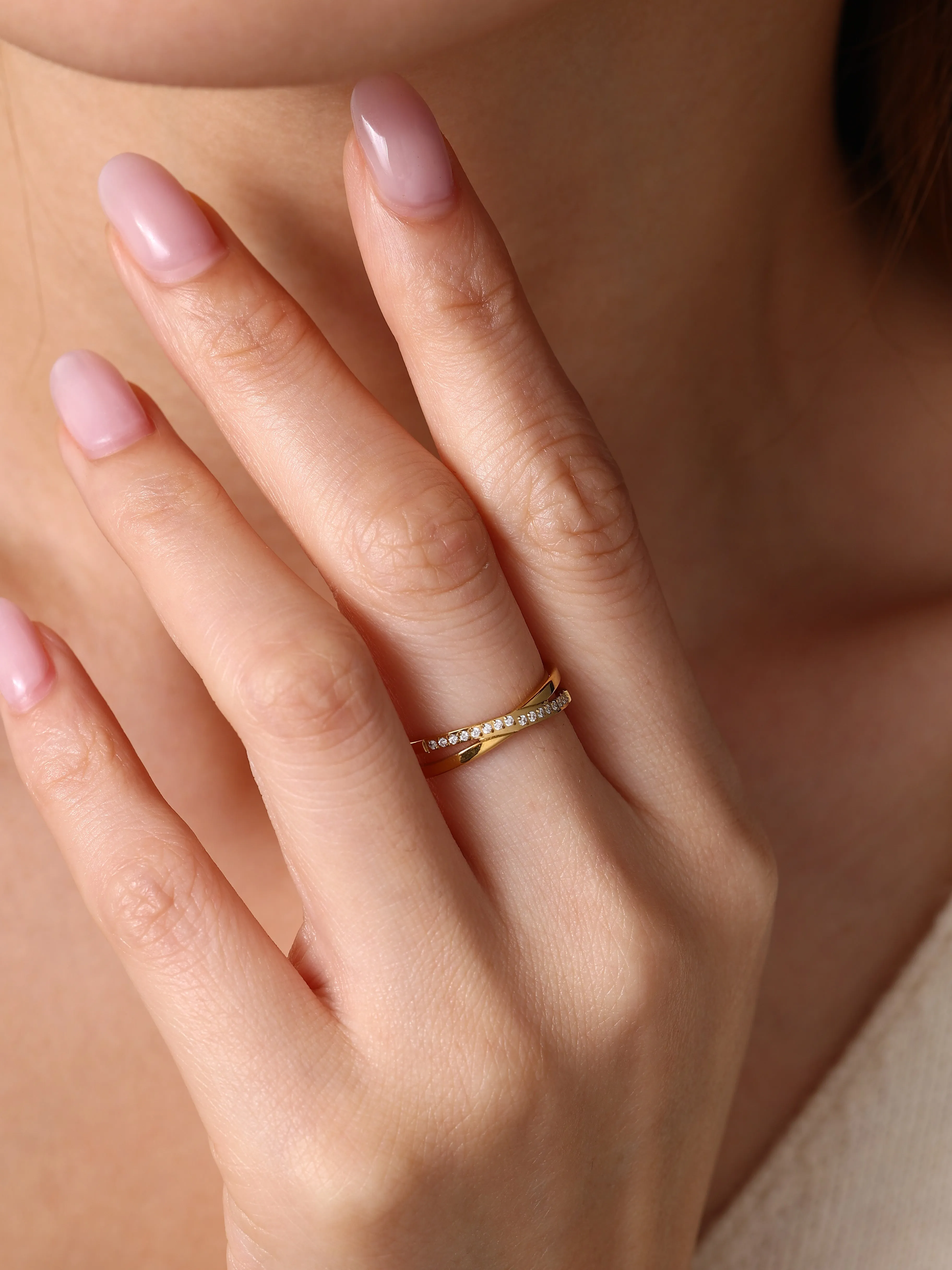 Crossing Wave Ring sold by Mint & Lilly product image thumbnail 4
