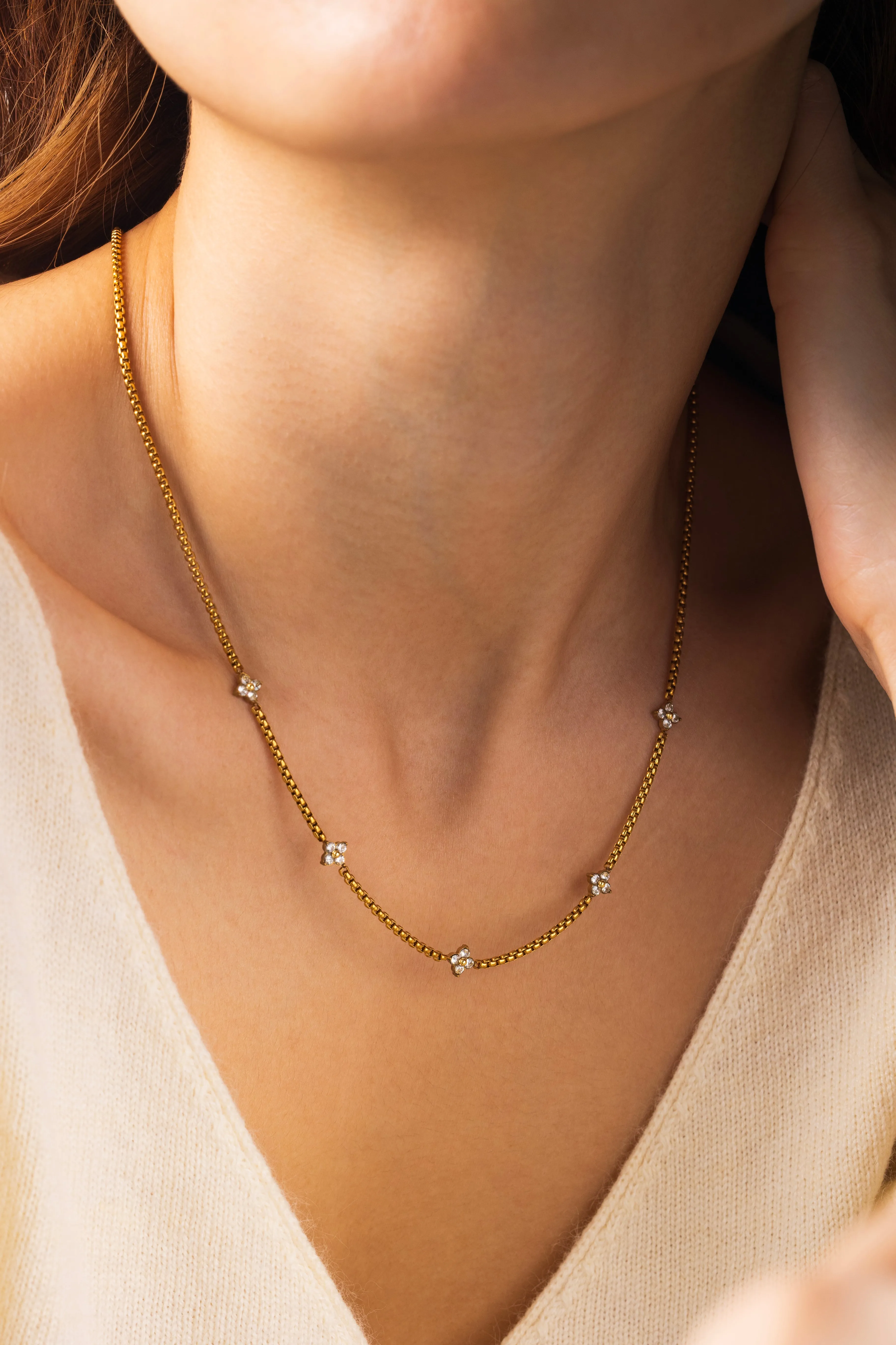 Radiant Clover Necklace sold by Mint & Lilly product image thumbnail 4