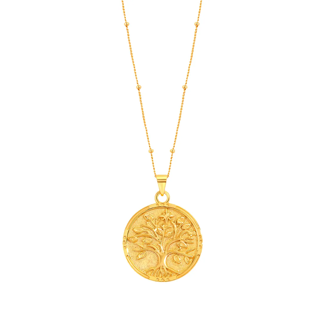 Tree of Life Vermeil Coin Pendant Necklace sold by Mint & Lilly
