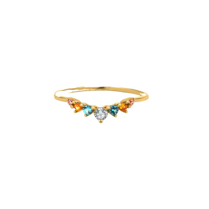 Arc Ombré Band - Topaz & Sapphire made by Mint & Lilly