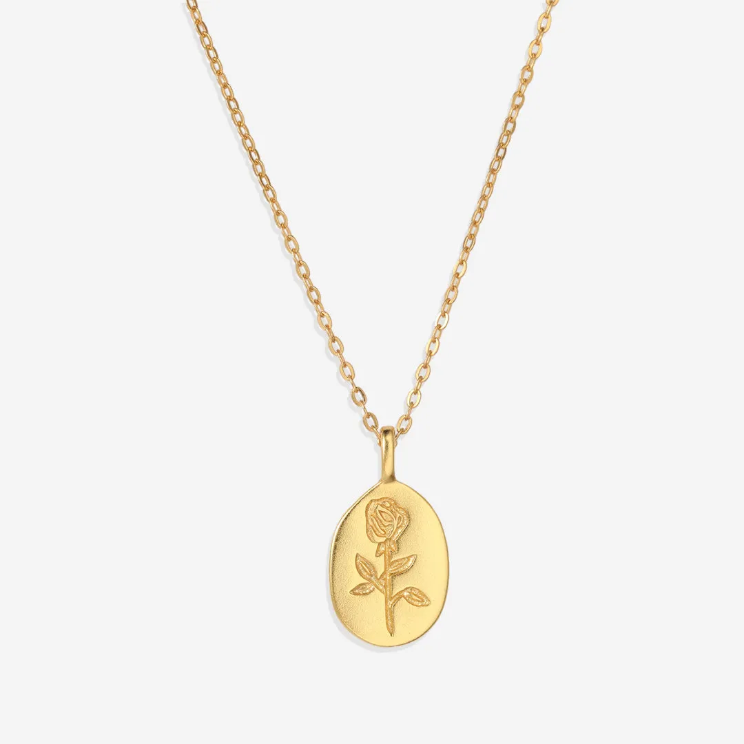 Tiny Rose Pendant Necklace sold by Mint & Lilly product image thumbnail 2