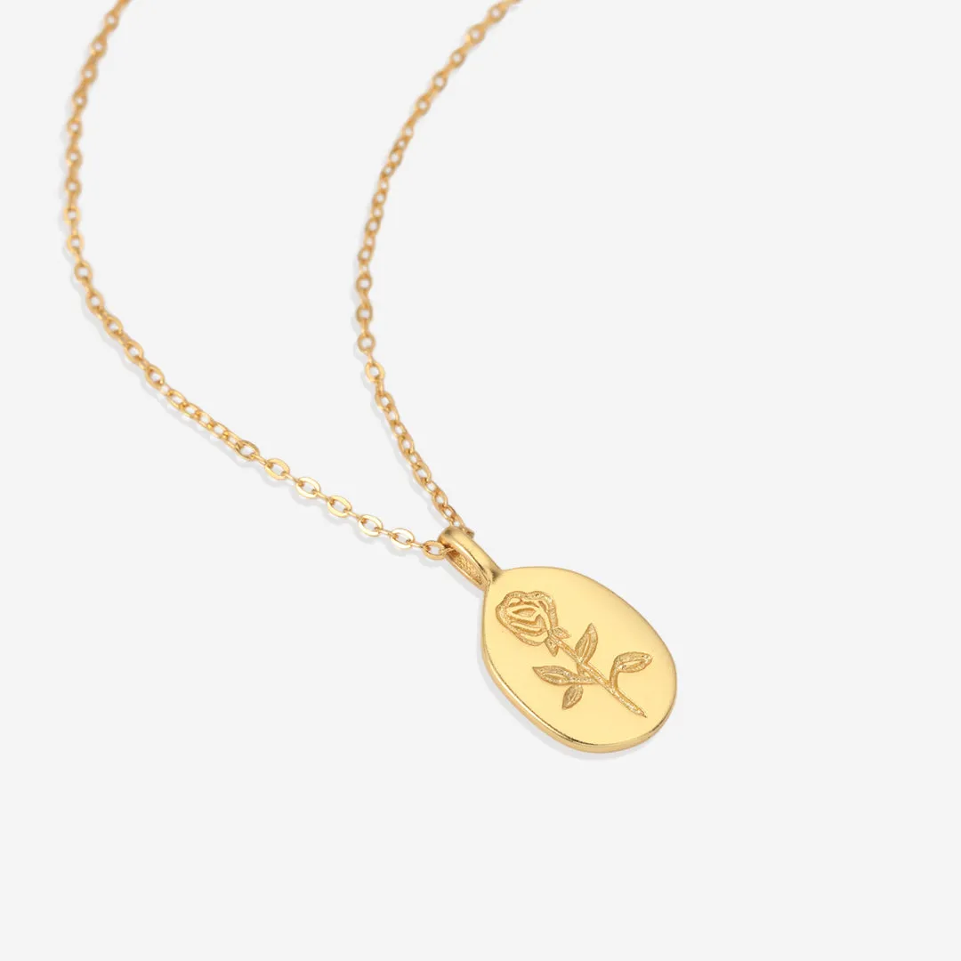 Tiny Rose Pendant Necklace sold by Mint & Lilly product image thumbnail 5