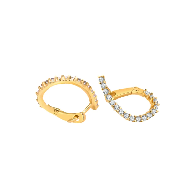 Pave Teardrop Twist Earrings made by Mint & Lilly