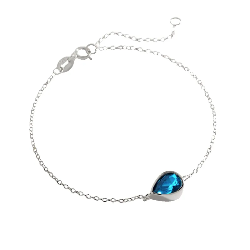 Teardrop Birthstone Bracelet made by Mint & Lilly