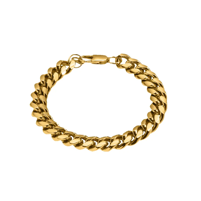 10mm Cuban Link Chain Bracelet made by Mint & Lilly
