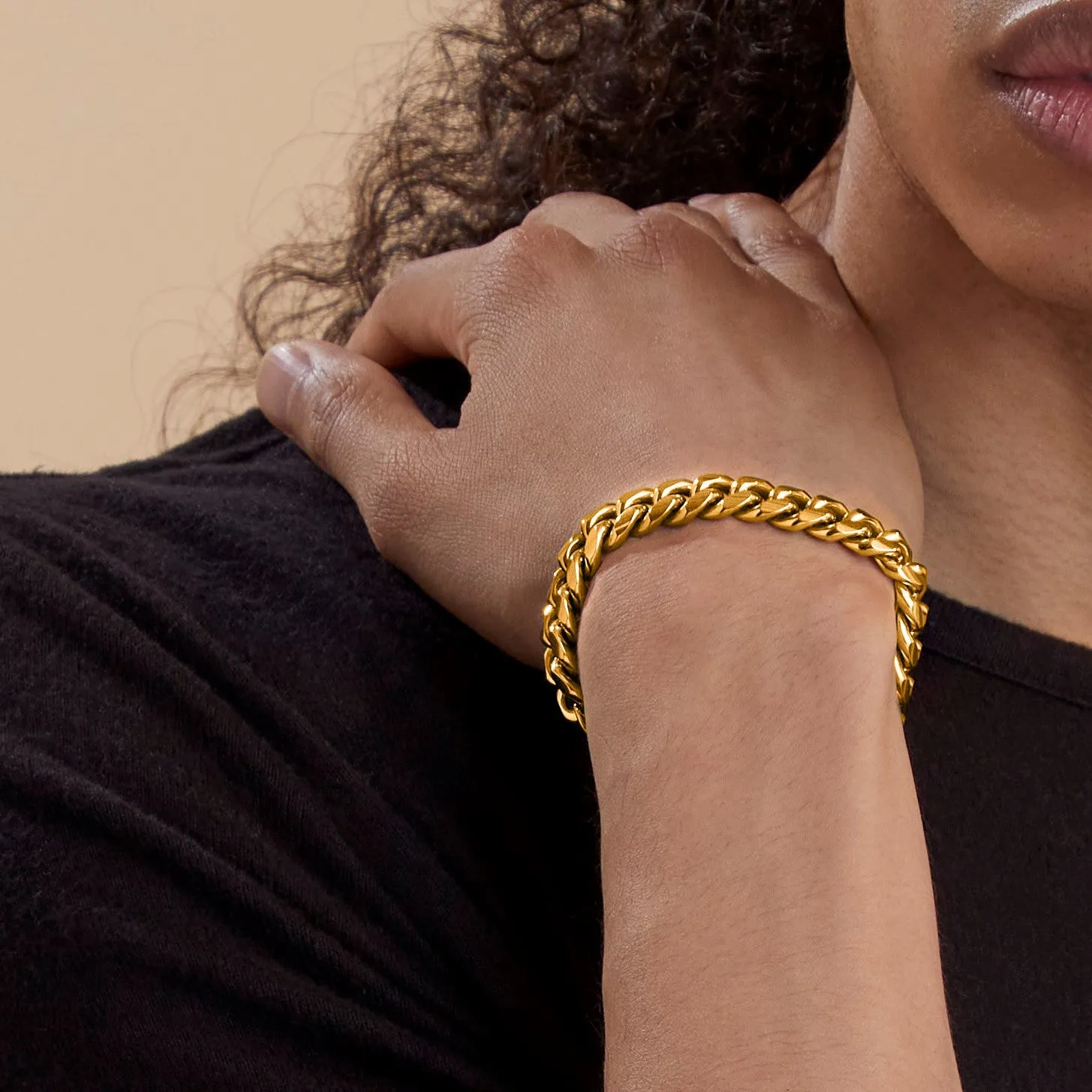 10mm Cuban Link Chain Bracelet sold by Mint & Lilly product image thumbnail 5