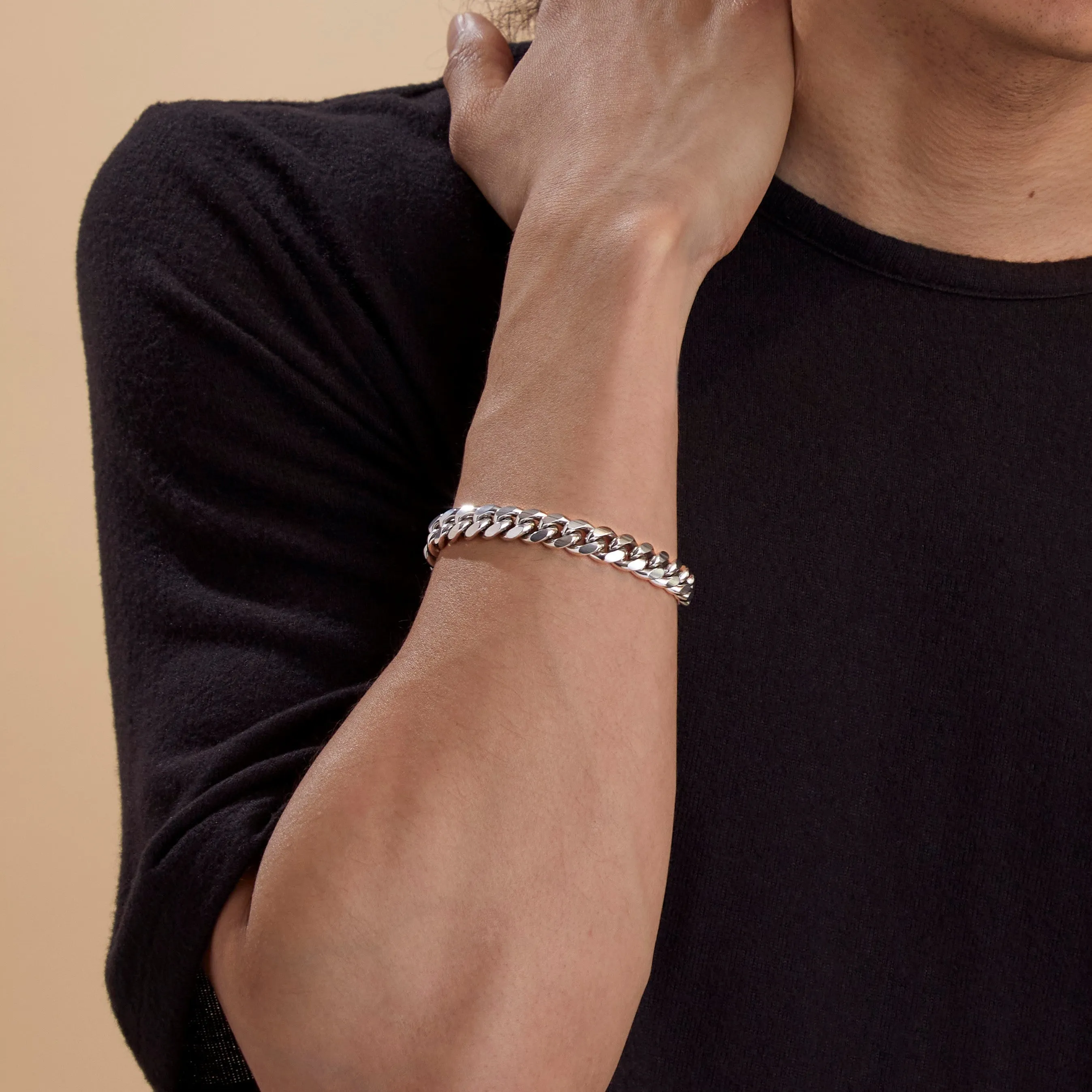 10mm Cuban Link Chain Bracelet sold by Mint & Lilly product image thumbnail 4