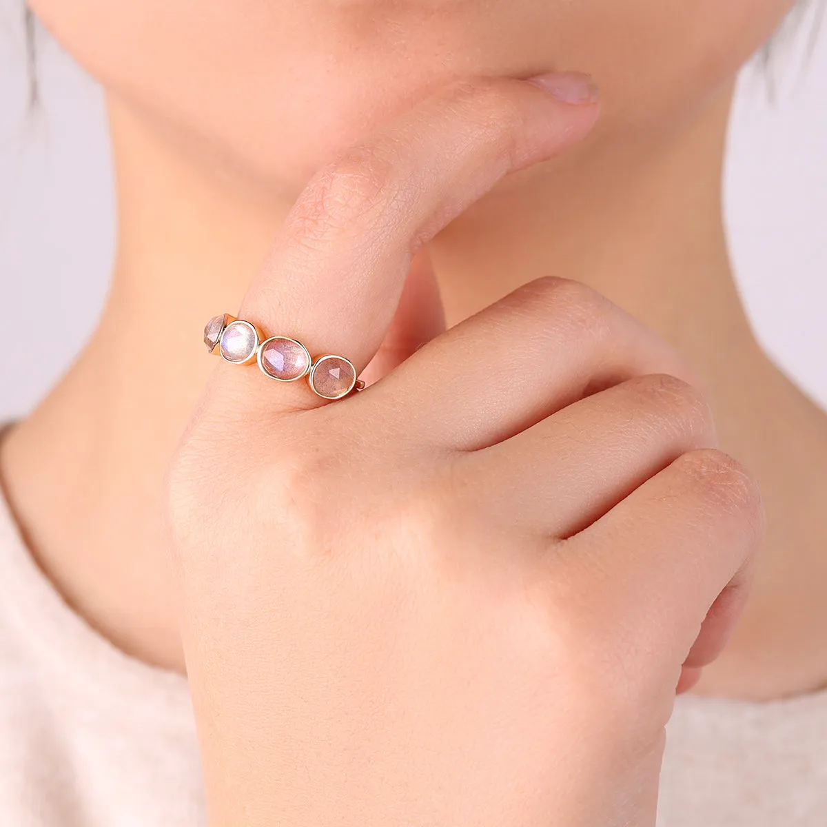 Rose-Cut Labradorite Ring sold by Mint & Lilly product image thumbnail 5