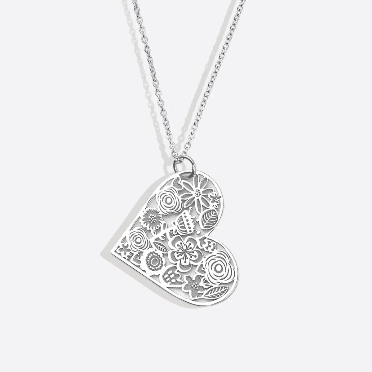 Cut Out Floral Heart Necklace sold by Mint & Lilly product image thumbnail 2