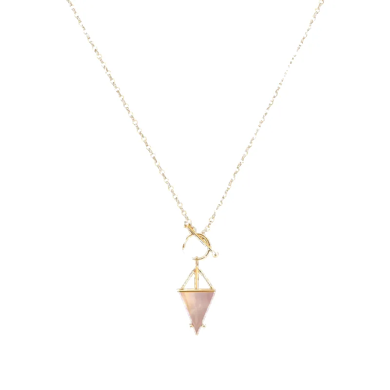 Moonstone Power Pendant T-Lock Necklace made by Mint & Lilly