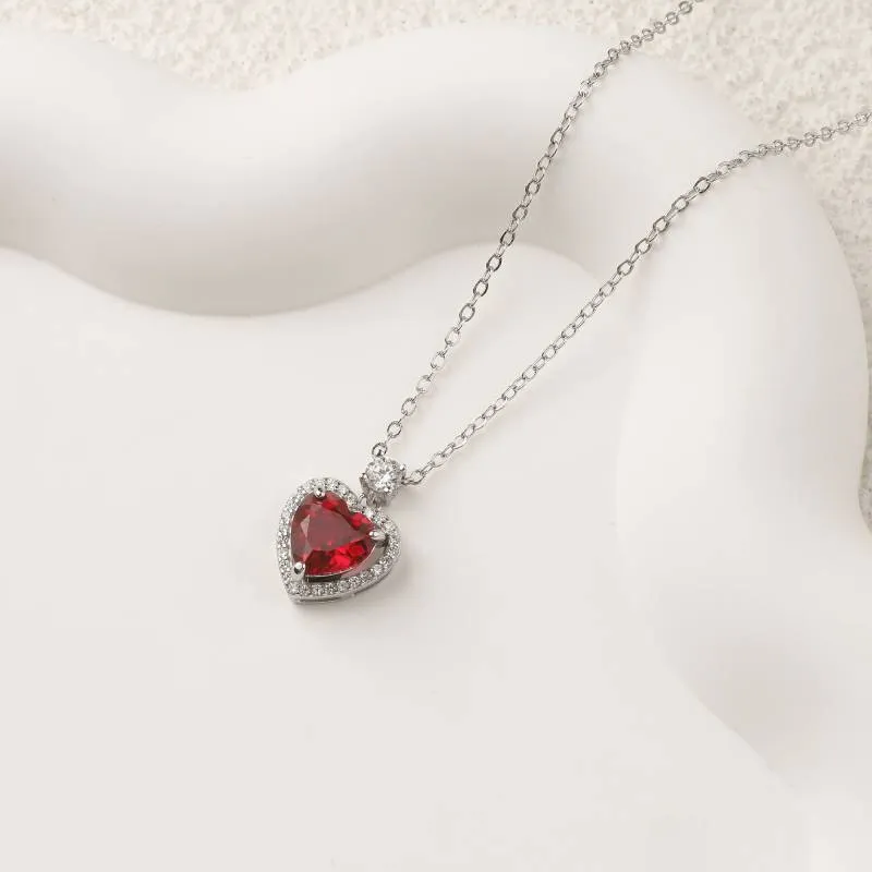 Halo Heart Gemstone Necklace sold by Mint & Lilly product image thumbnail 4