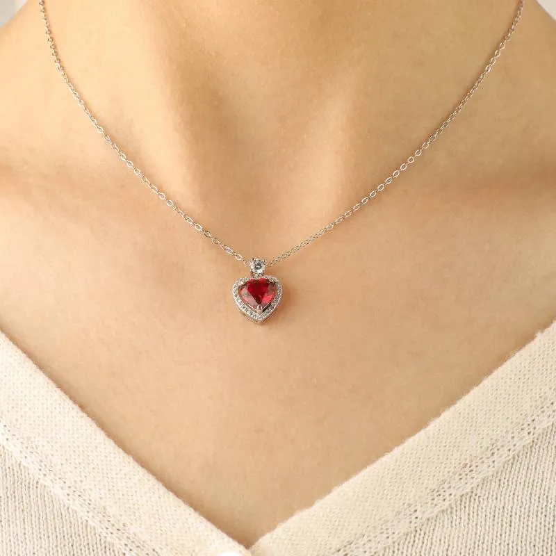 Halo Heart Gemstone Necklace sold by Mint & Lilly product image thumbnail 3