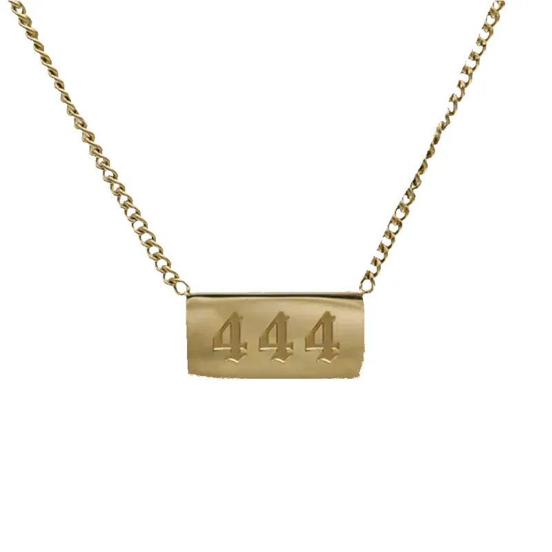 Angel Number Bar Necklace made by Mint & Lilly