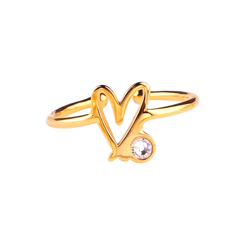 Adjustable Scribble Heart Ring made by Mint & Lilly