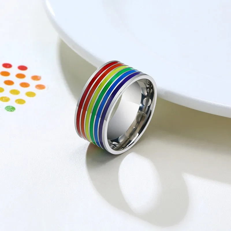 Rainbow Band Ring sold by Mint & Lilly