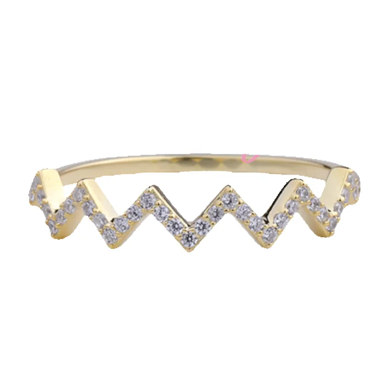 Highs And Lows Zigzag Ring made by Mint & Lilly