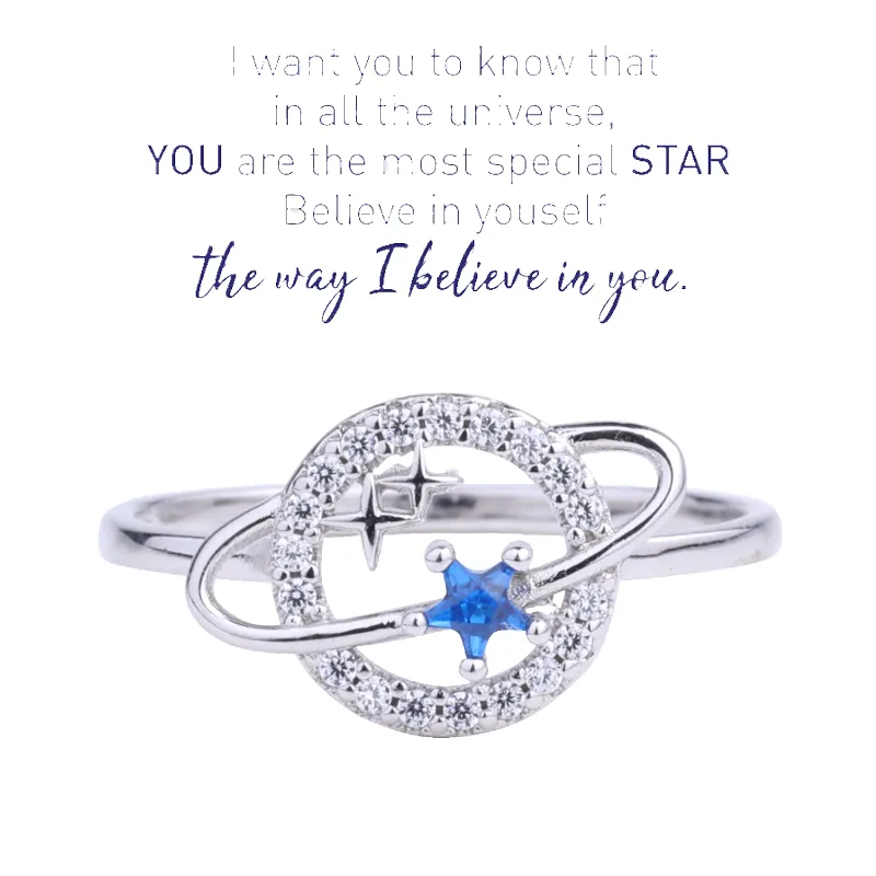 To My Special Star Planet & Stars Ring made by Mint & Lilly