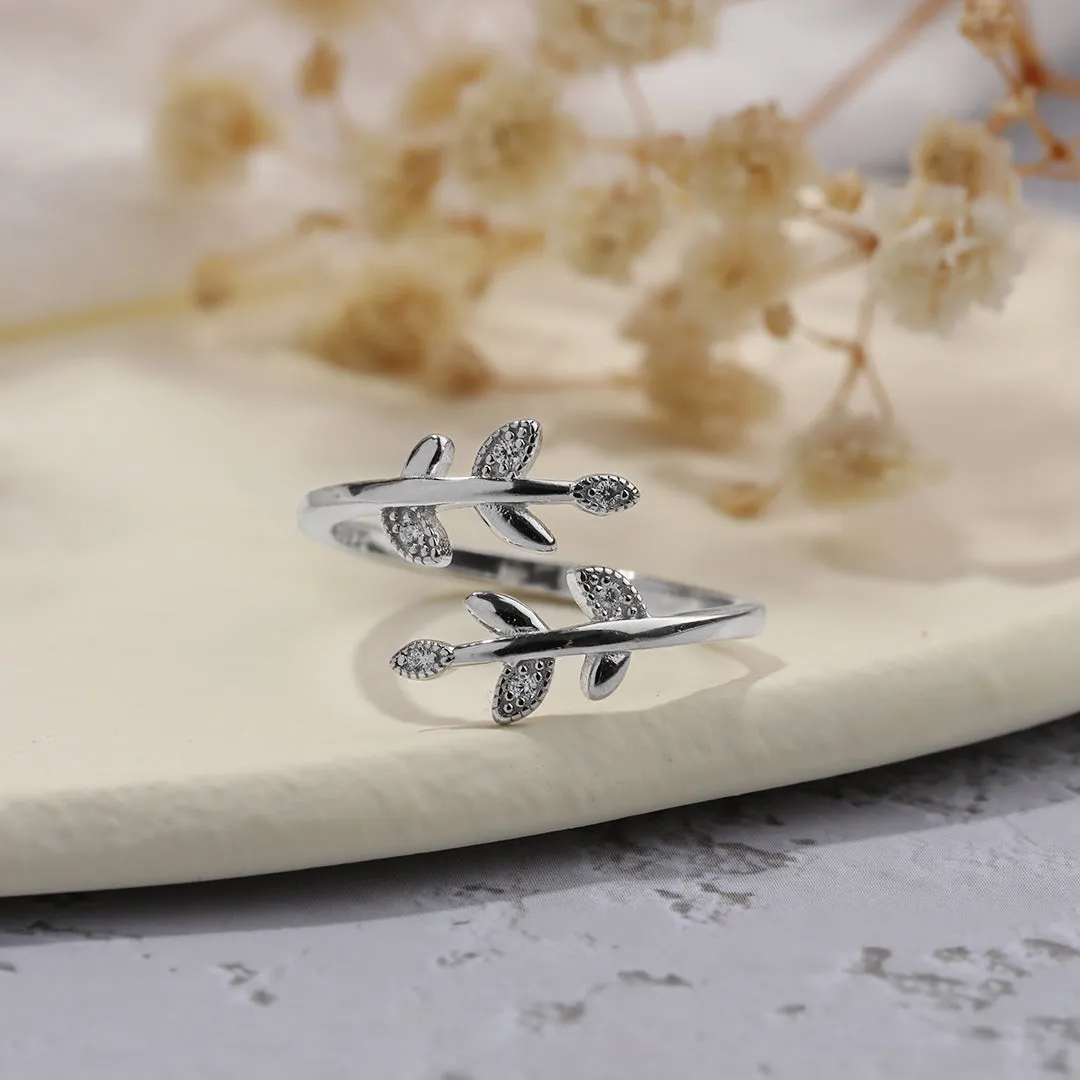 Adjustable Leaf Ring sold by Mint & Lilly product image thumbnail 5